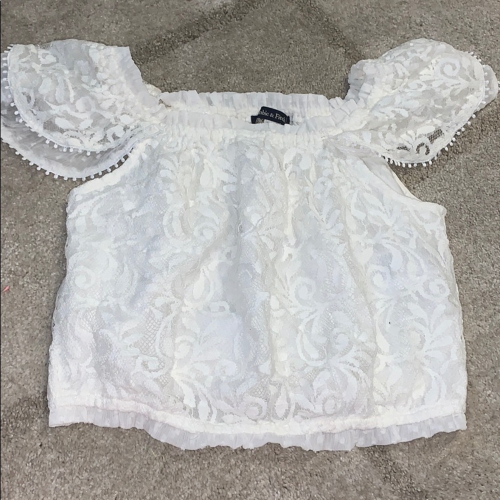 Abercrombie and fitch lace crop top